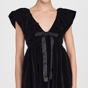 Endless Rose Black Velvet Mini Dress